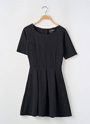 Rochie scurtă închidere cu fermoar la spate mâneci scurte negru ASOS femeie