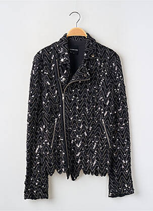 Jachete casual guler tip costum negru AMERICAN RETRO femeie