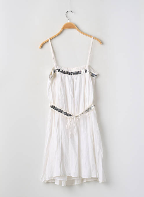 Rochie midi croială evazată bretele subțiri alb NAF NAF femme