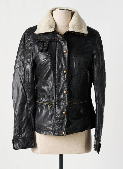 Geacă din piele negru ROSE GARDEN femeie