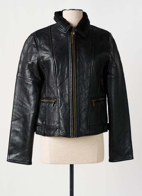 Geacă din piele negru ROSE GARDEN femeie