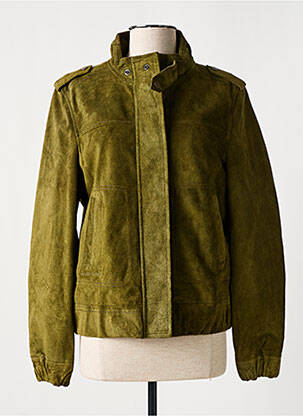 Geacă din piele verde ROSE GARDEN femeie