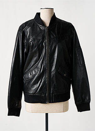 Geacă din piele buzunare negru ROSE GARDEN femme