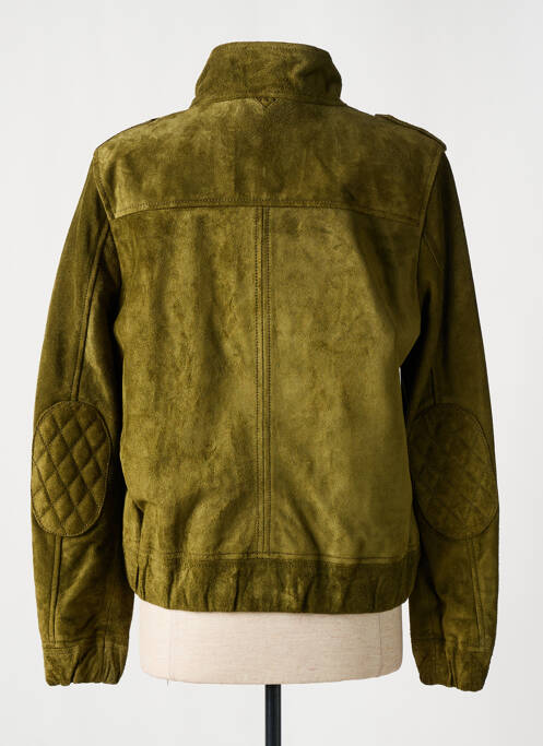 Geacă din piele verde ROSE GARDEN femeie