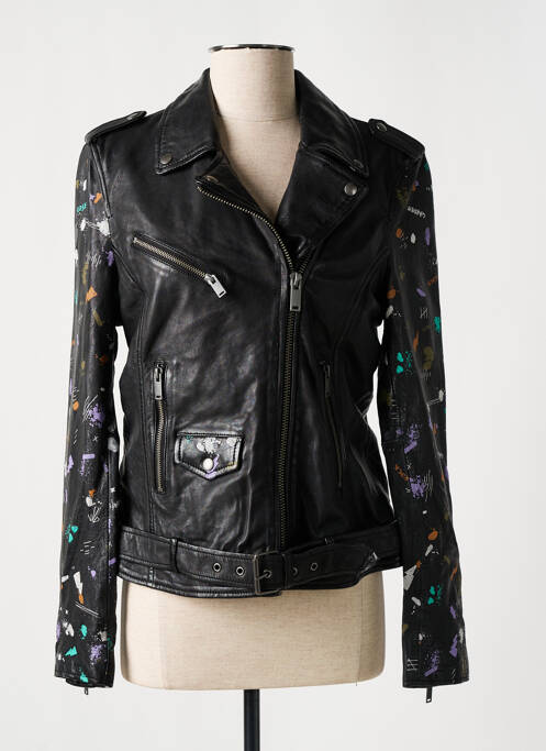 Geacă din piele negru ROSE GARDEN femeie