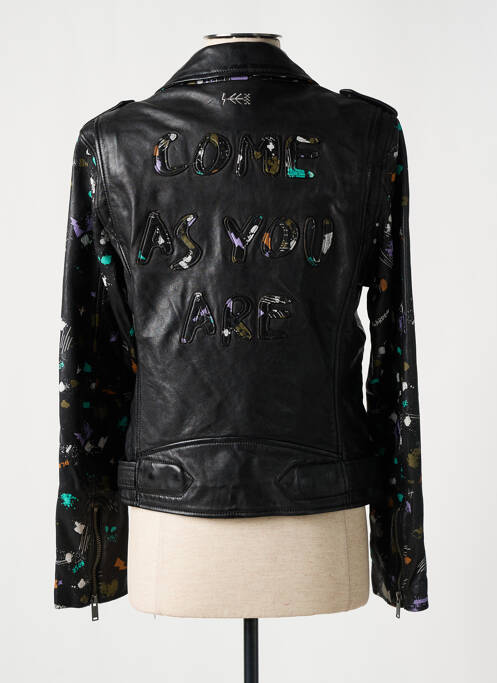 Geacă din piele negru ROSE GARDEN femeie