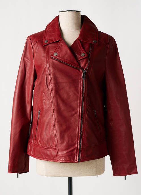 Geacă din piele roșu ROSE GARDEN femeie