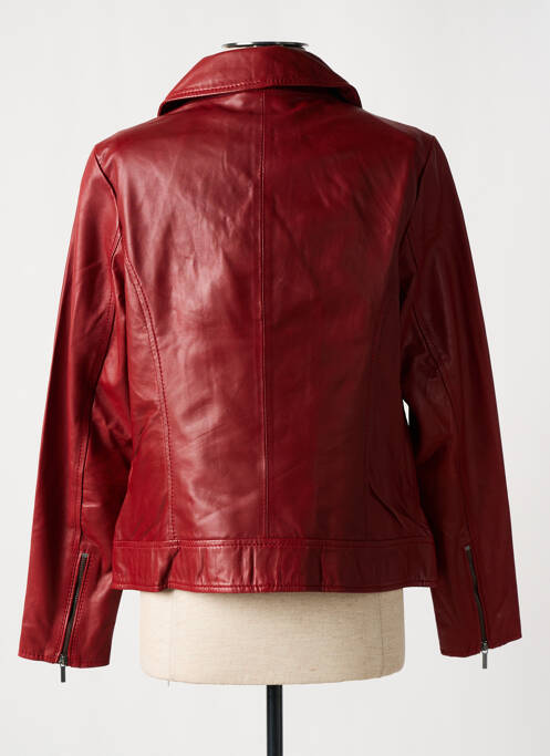 Geacă din piele roșu ROSE GARDEN femeie