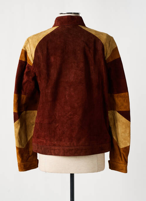 Geacă din piele buzunare maro ROSE GARDEN femme