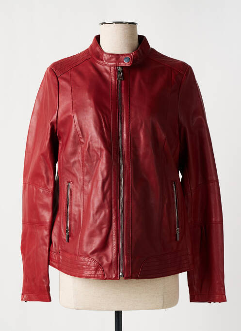 Geacă din piele roșu ROSE GARDEN femeie