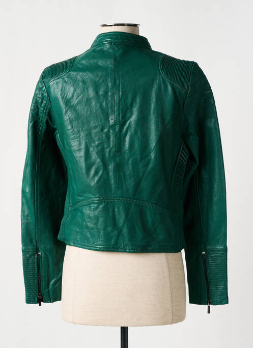 Geacă din piele verde ROSE GARDEN femeie