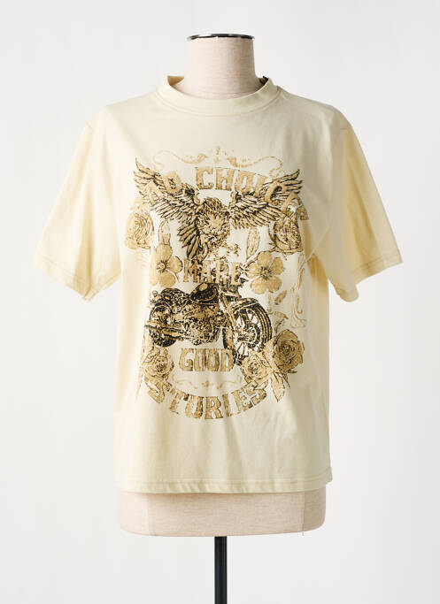 Tricou bej ROSE GARDEN femeie