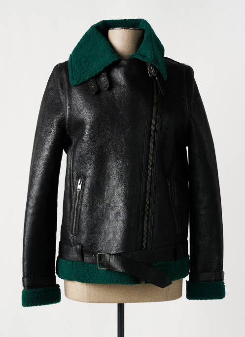 Geacă din piele buzunare negru ROSE GARDEN femme