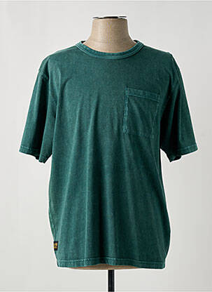 Tricou croială dreaptă mâneci scurte verde DAYTONA bărbat