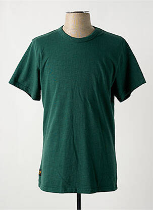 Tricou croială dreaptă mâneci scurte verde DAYTONA bărbat