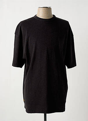 Tricou croială dreaptă mâneci scurte negru DAYTONA bărbat