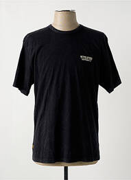 Tricou croială dreaptă mâneci scurte negru DAYTONA bărbat