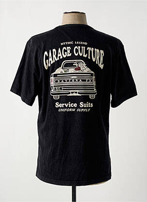 Tricou croială dreaptă mâneci scurte negru DAYTONA bărbat