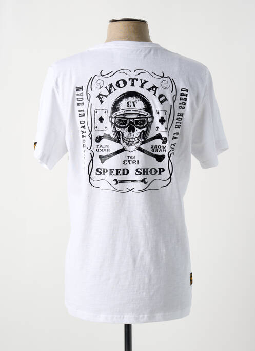 Tricou alb DAYTONA bărbat