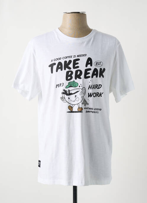 Tricou alb DAYTONA bărbat