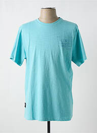 Tricou croială dreaptă mâneci scurte albastru DAYTONA homme