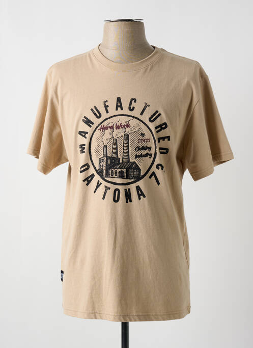 Tricou bej DAYTONA bărbat