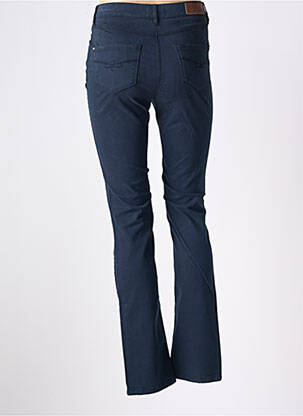 Pantalon slim țesătură poplin talie înaltă albastru JULIE GUERLANDE femeie
