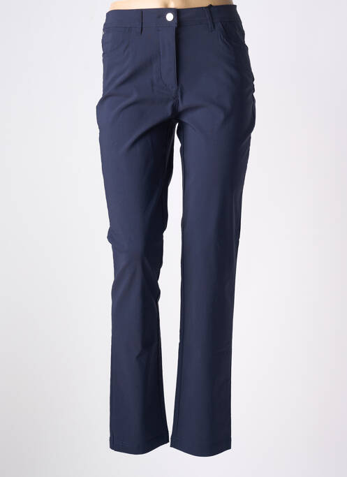 Pantalon drept elasticitate talie înaltă albastru JULIE GUERLANDE femme