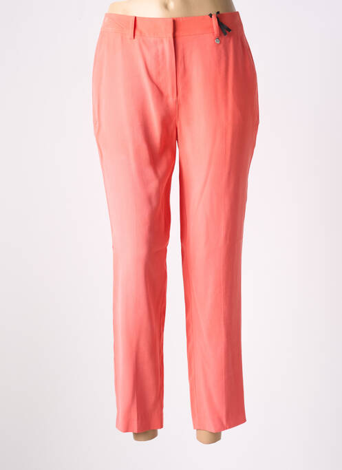 Pantalon chino țesătură poplin mărime normală portocaliu JULIE GUERLANDE femme