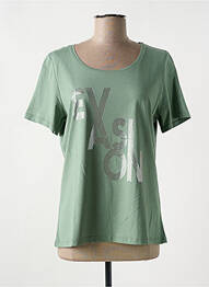Tricou croială dreaptă mâneci scurte verde JULIE GUERLANDE femme
