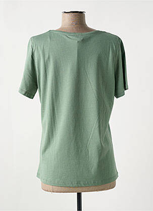Tricou croială dreaptă mâneci scurte verde JULIE GUERLANDE femeie