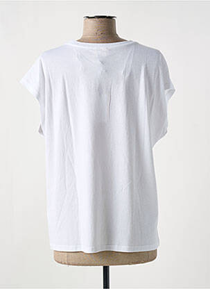 Tricou imprimeu fantezie mâneci scurte alb JULIE GUERLANDE femeie