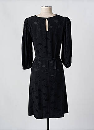 Rochie midi mâneci 3/4 mâneci 3/4 negru JULIE GUERLANDE femeie