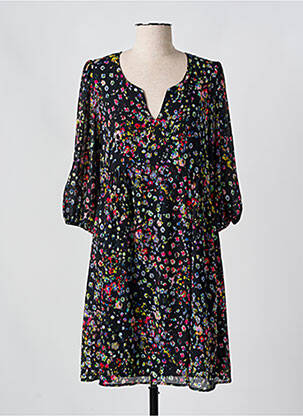 Rochie scurtă mâneci 3/4 mâneci 3/4 negru JULIE GUERLANDE femeie