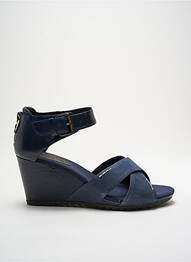 Sandale/pantofi decupați material neted toc de 4 la 6 cm albastru GEOX femme