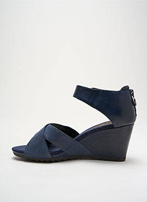 Sandale/pantofi decupați material neted toc de 4 la 6 cm albastru GEOX femeie