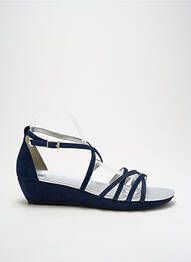 Sandale/pantofi decupați închidere cu bride toc de 4 la 6 cm albastru JB MARTIN femme
