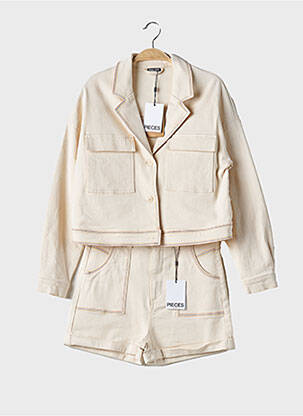Set pantaloni bej PIECES femeie