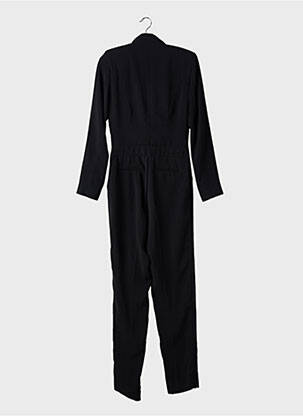 Salopetă-pantalon țesătură crep mâneci lungi negru MORGAN femeie