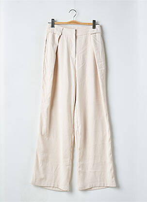 Pantalon larg talie cu cleme talie înaltă bej NASTY GAL femeie