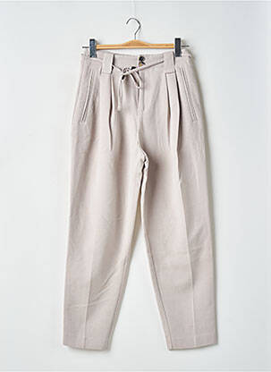 Pantalon drept elasticitate talie înaltă gri MANGO femeie