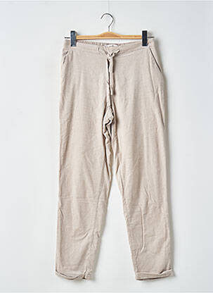 Pantalon drept bej MANGO femeie