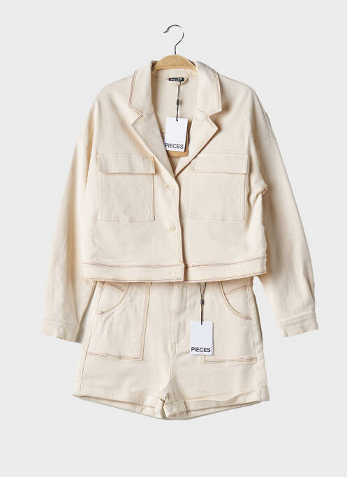 Set pantaloni bej PIECES femeie