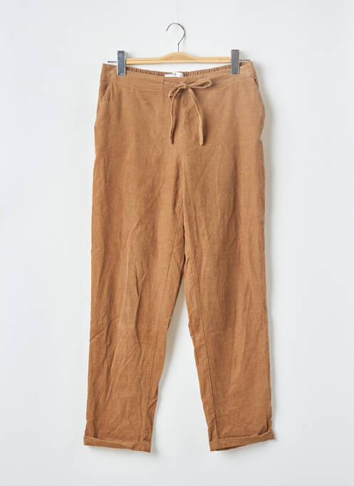 Pantalon drept bej MANGO femeie