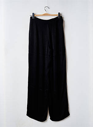 Pantalon larg talie cu cleme talie înaltă negru ZARA femeie