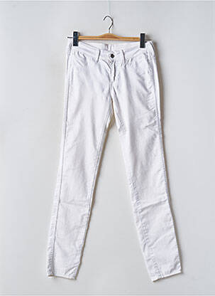Blugi cu croială slim elasticitate talie joasă alb H&M femeie
