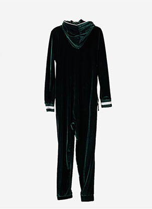 Salopetă-pantalon guler în v mâneci lungi verde ONEPIECE femeie