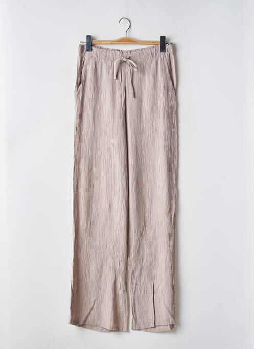 Pantalon larg bej ZARA femeie