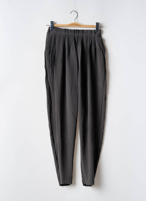 Pantalon drept talie cu cleme talie înaltă verde ZARA femme