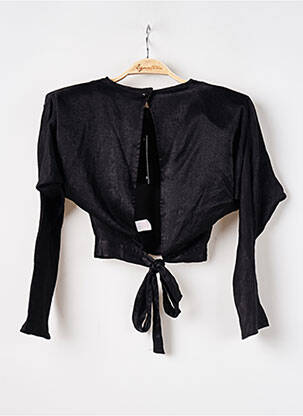 Bluză guler rotund mâneci lungi negru NASTY GAL femeie